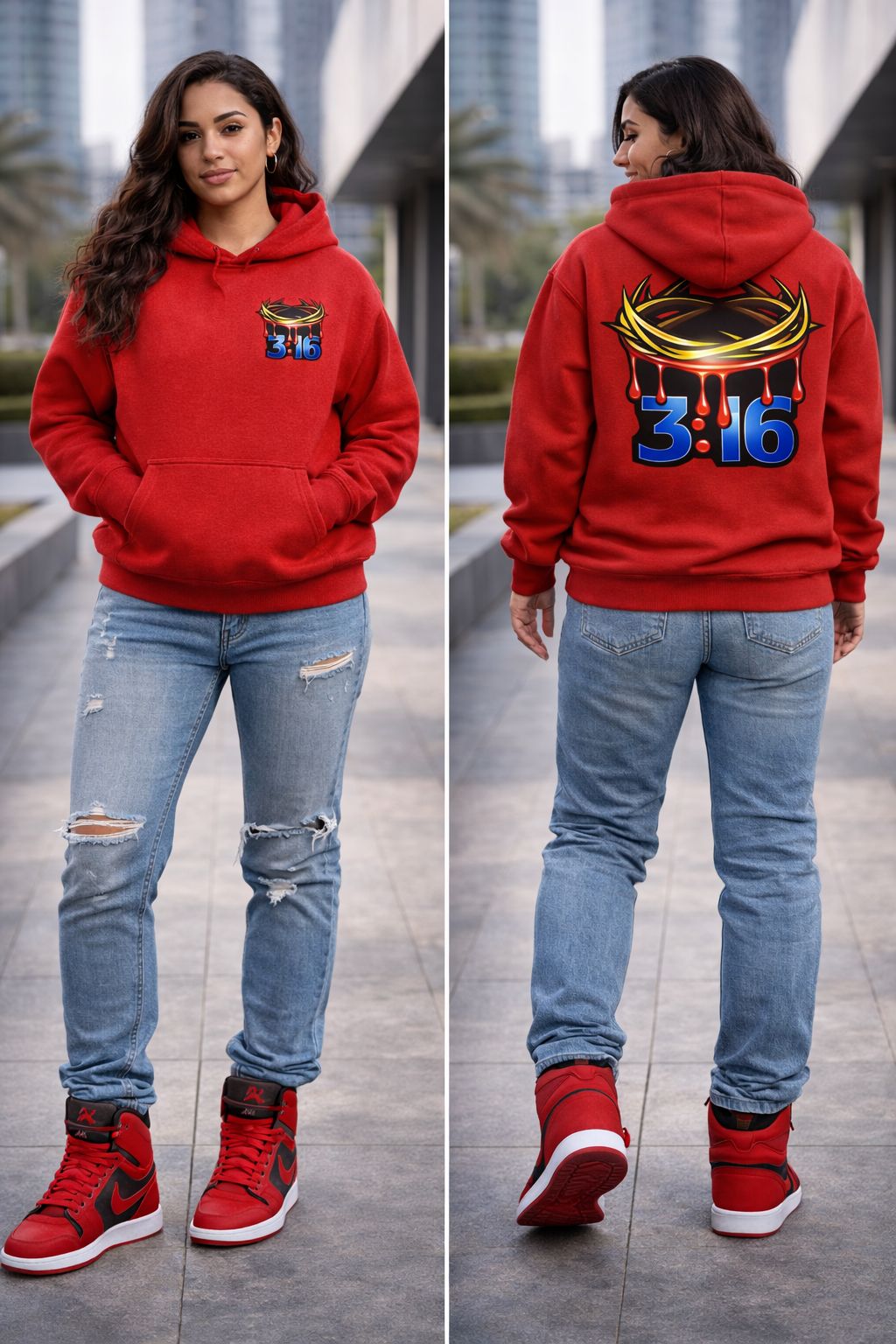 Women's "Blue Logo" Hoodie